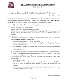 Instruction for the examiner (ME Final Dissertation Semester IV vivo exam)(TA,DA& other)