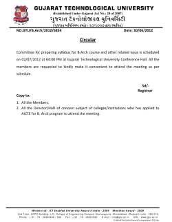 Committee for preparing syllabus for B.Arch course.