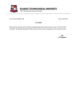 Mid Semester Review for Master of Engineering Student