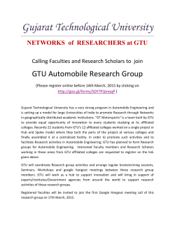 Calling faculties and research scholars to join GTU Automobile Research Group.