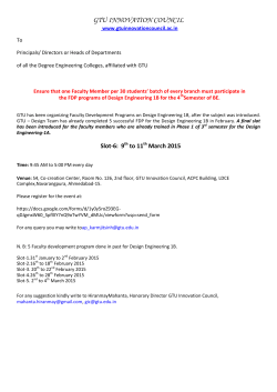 The FDP on Design Engineering 1B for the 4thSemester of BE Organized by GTU