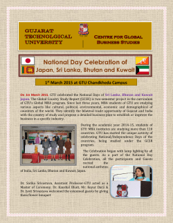 National Day Celebration of Japan, Sri Lanka, Bhutan and Kuwait 1st March 2015 at GTU Chandkheda