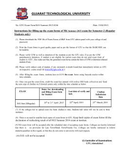 Instructions for filling up the exam forms of ME Summer-2015 exam for Semester-2 (Regular Students only)