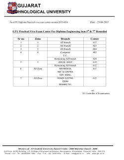 GTU Practical Viva Exam Center For Diploma Engineering Sem 5th & 7th Remedial