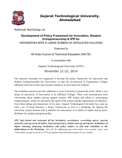 REPORT: National Workshop on Development of Policy Framework for Innovation, Student Entrepreneurship & IPR for Universities with a large number of affiliated Colleges
