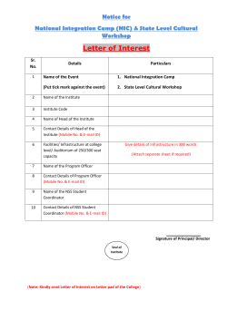 Format of Letter of Interest