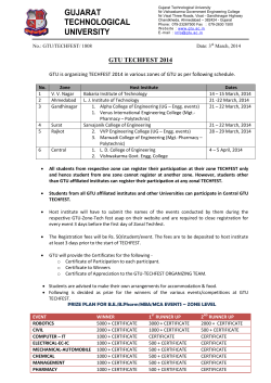 GTU TECHFEST - Schedule Prizes