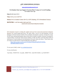 Crowd-Funding Boot-Camp on 5th and 6th April: Calling all student start-ups from social and economical enterprise domains: Registration online