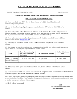 Instructions for filling up the exam forms of PDDC Summer-2014 Exam (All Semester Remedial Students only)