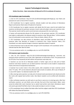 Online Viva Mark Entry Manual for Examiners