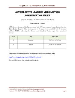 ALVCOM Broadcast timings changed