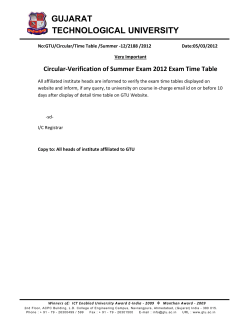 Circular-Verification of Summer Exam 2012 Exam Time Table