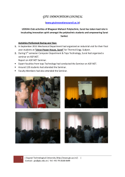 343 students of Bhagwan Mahavir Polytechnic, Surat working on 94 IDPs + Other activities of the Udisha Club