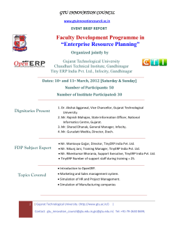 FDP for faculty members in the area of computing on teaching Open source ERP with hands-on experience