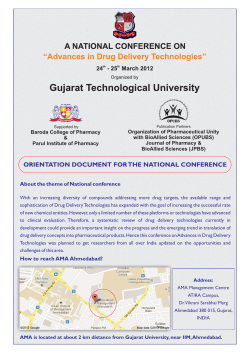 Orientation Document: FAQ for the Pharmacy Conference on 24-25 March at AMA about 'How to reach the venue', 'Info about stay arrangements for Experts and Delegates' ....