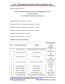 Efforts made by GTU-ITAP cell - minutes of the meeting held on 17-03-2012