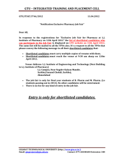 Notification Exclusive Pharmacy Job Fair