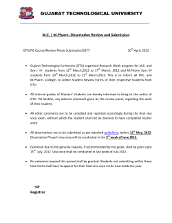 M.E. / M.Pharm. Dissertation Review and Submission(Revised)