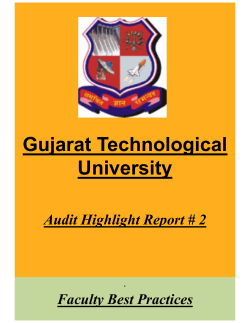 Audit Highlight Report # 2 Faculty Best Practices