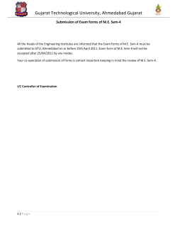 Submission of Exam forms of M.E. Sem - 4
