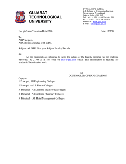 All GTU First year Subject Faculty Details
