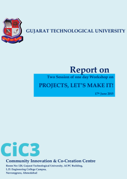 REPORT: Two Session of one day Workshop on PROJECTS, LET’S MAKE IT! : 17th June 2015