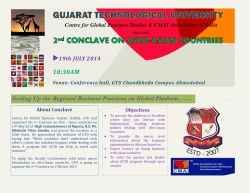 Opportunity for MBA faculties to interact with Diplomats of three countries on 19th July 2014 at GTU : 2nd Conclave On Afro - Asian Countries&rdquo;