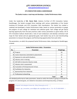 For Co-Chair Persons & Directors of GTU Innovation Sankuls and for Principals/ Directors of GTU Colleges: Please see the Sankul Performance Index, developed by GTU Innovation Sankul, Gandhinagar, under the leadership of Mr. Haren Shah, Industry Co-Chair of the Sankul