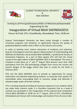Inviting Principal/Director/HOD of Automobile & Mechanical Engineering for the Inauguration of Virtual BAJA SAEINDIA at GTU
