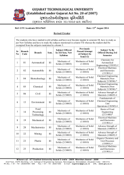 Revised Circular for BE Equivalency (Sem III)