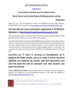 Extension of Team and Project Registration Phase of PSAR for BE (Sem 7) students