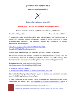 Students, alumni or Faculty Members, interested in Mobile Applications, are invited to apply for a 2-day Bootcamp on innovations in Mobile Applications; Please register online