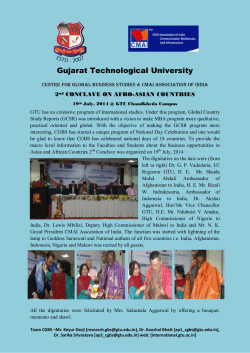 Report on 2nd Afro - Asian Conclave organized by Centre for Global Business Studies (CGBS), GTU