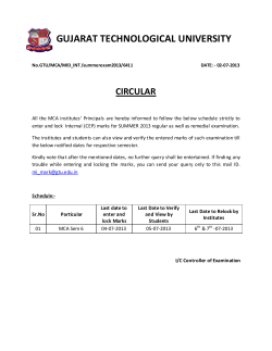 CEP Marks for SUMMER 2013 -MCA