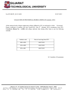 Collection of Provisional Degree Certificate (Summer -2013)