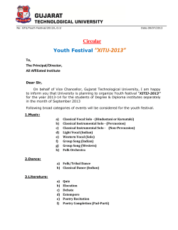 Letter of Interest: Youth Festival "XITIJ 2013-14" ( Degree+Diploma)