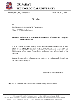 Collection of Provisional Certificates of Master of Computer Application 2013