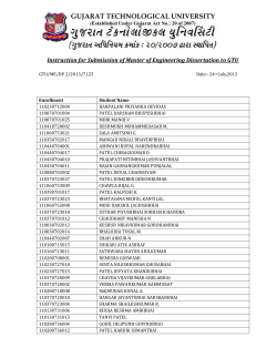 ME SEM 4 DISSERTATION PHASE II THESIS SUBMISSION FOR MID SEM THESIS PROGRESS REVIEW STUDENTS