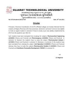 Circular for the students of Degree Pharmacy Semester III.