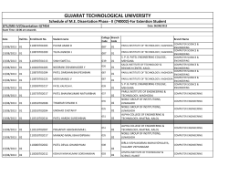 Schedule of ME Dissertation Phase - II (740002) For Extension Students