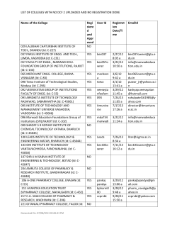 LIST OF COLLEGES WITH NO DCF 2 UPLOADED AND NO REGISTRATION DONE