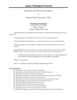 After a highly successful eight-week study at KSU, USA, a closing ceremony has been organized for GTU students at Manhattan, Kansas State, USA today. Please see the detailed program