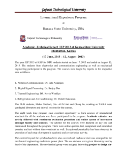Academic Report from KSU: (i) Online Learning Management System, (ii) Design problem as a part of coursework, (iii) Visiting Experts as an essential part of a course &ndash; are things we can learn from KSU