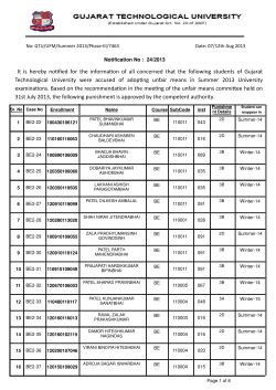 UFM Notification 24/2013