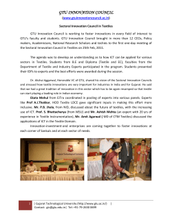Sectoral Innovation Council in textiles: Students, faculty members, CEOs of textile and ICT companies and experienced engineers come together for a one-day workshop on ICT in Textiles