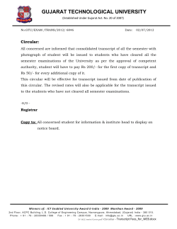 Circular for Transcript