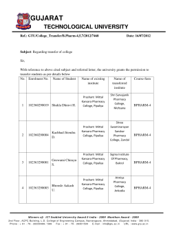 Bpharm Institute Transfer Phase-II Late Cases