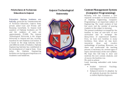 Gujarat Technological University organizes three days workshop on Content Management System (Computer Programming) from 24 to 26 July ,2012 for the faculty of Diploma Engineering