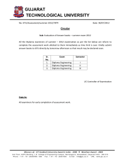 Evaluation of Diploma Engineering Answer books &ndash; summer exam 2012