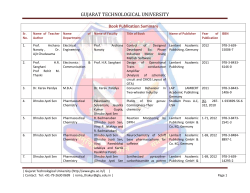 Book Publications by Various Faculties of GTU Affiliated Colleges